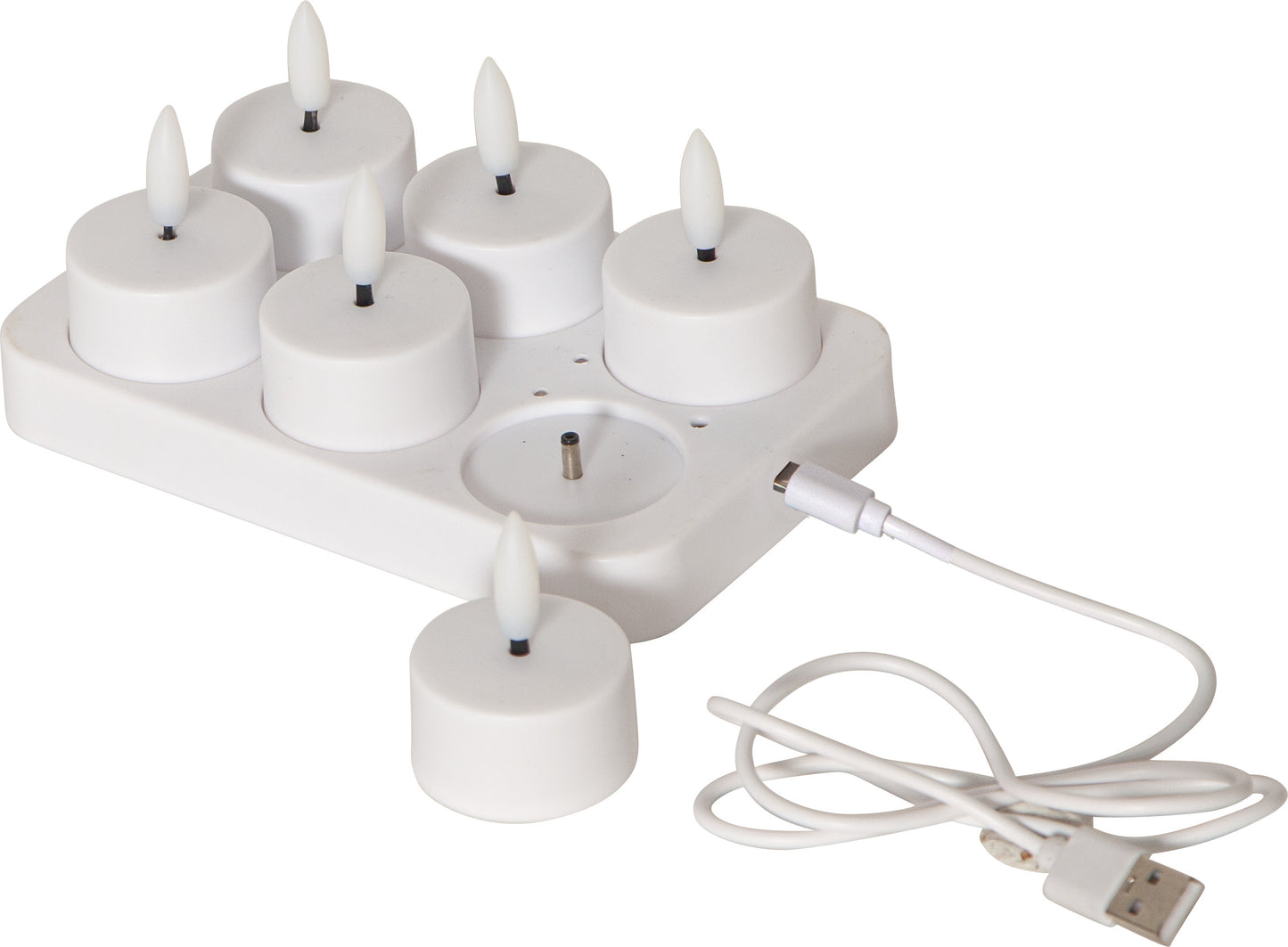 Star Trading - LED-Wärmelicht 6er-Pack Chargeme - 7cm - Weiß