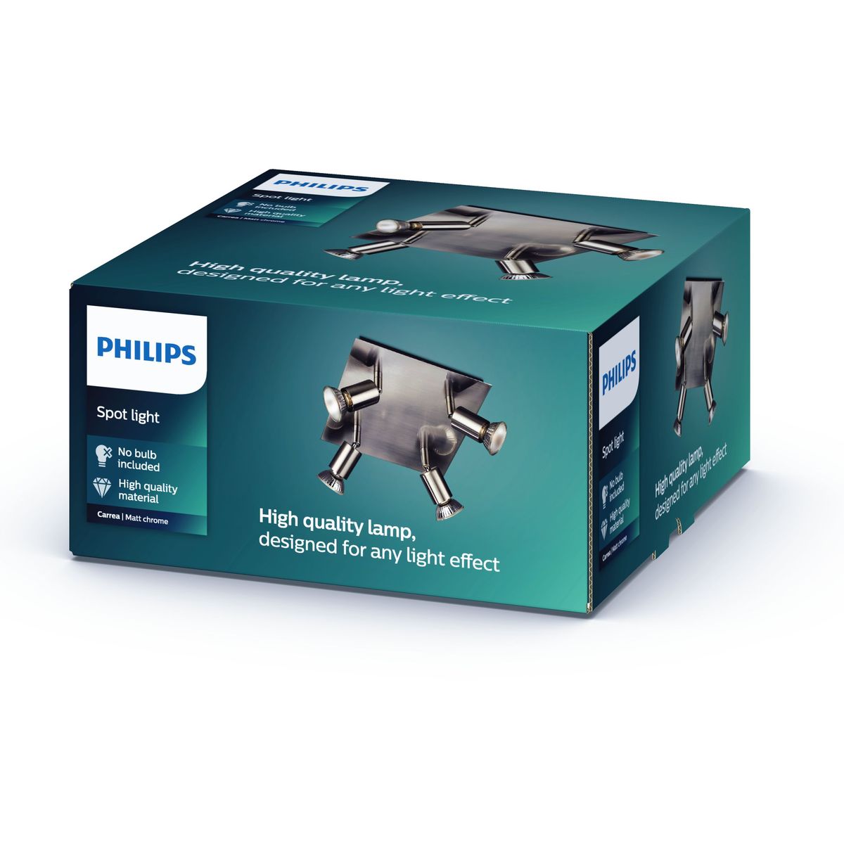 Philips - CARREA Platte/Spirale Nickel 4x50W 230V