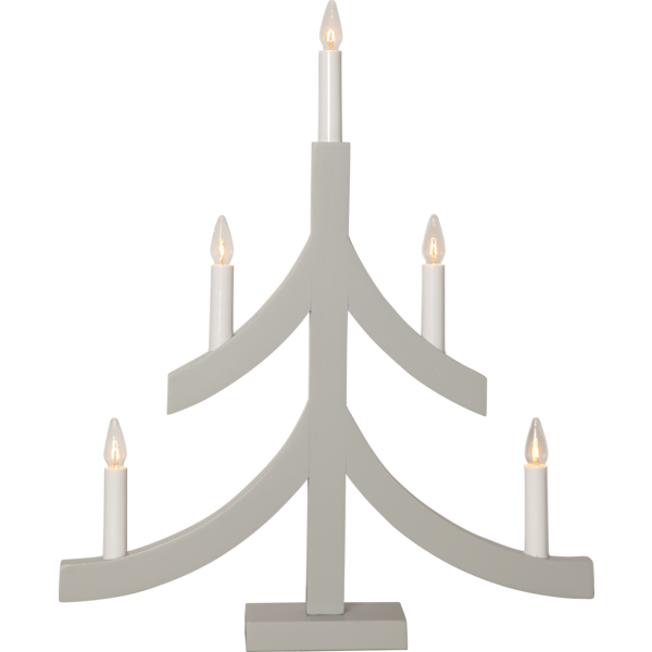 Ljusstake Pagod Grå