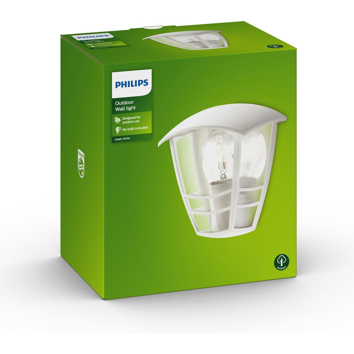 Philips - Creek Wandlaterne weiß 1x60W 230V Sockel
