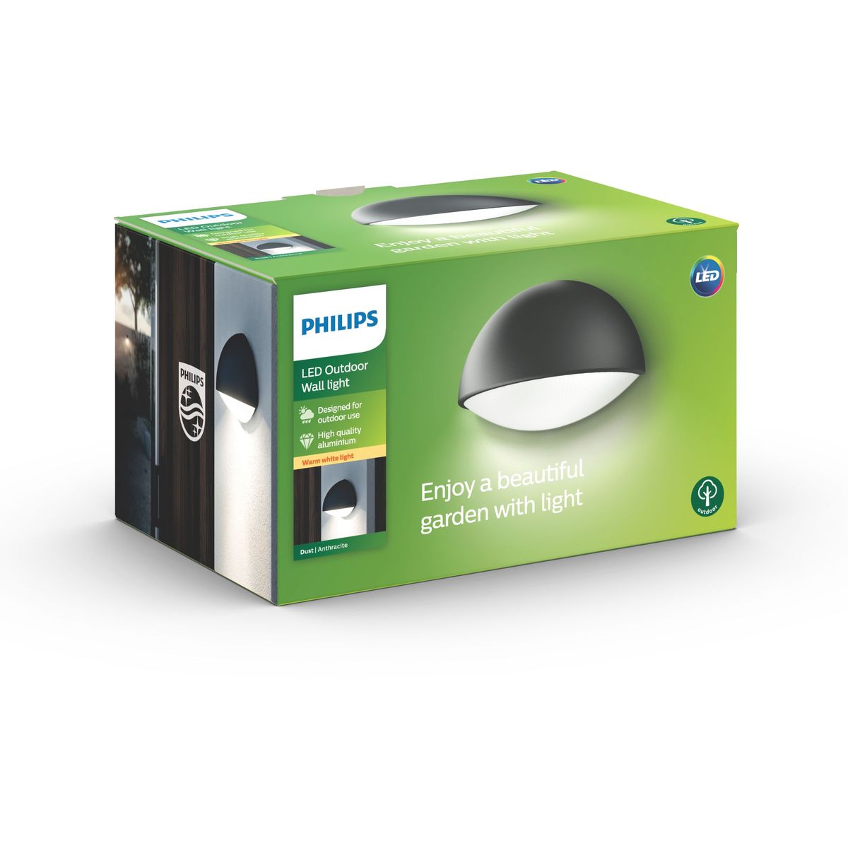 Philips - Dust Wandlaterne Anthrazit 1x3W 230V