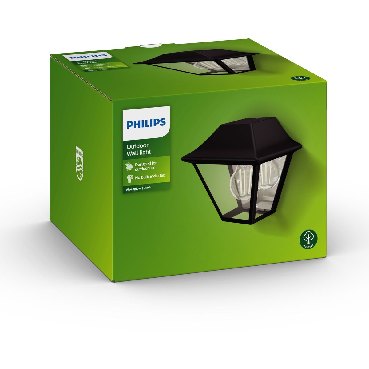 Philips - Alpenglow Wandlaterne schwarz 1x42W 230V