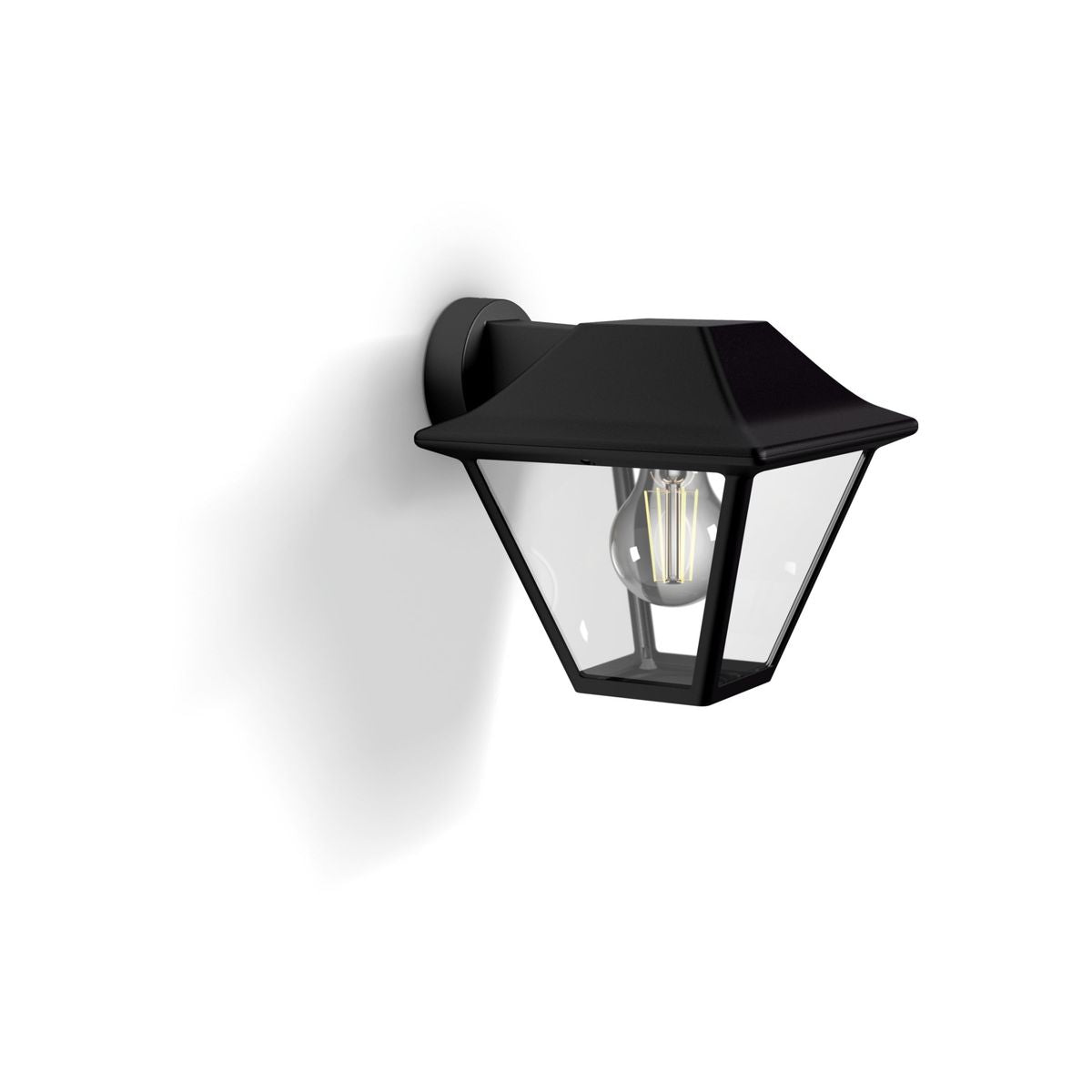 Philips - Alpenglow Down Wandlaterne schwarz 1x60W
