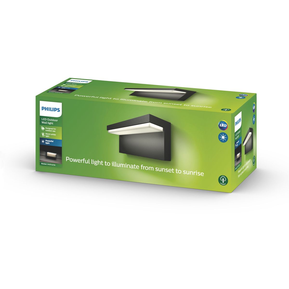 Philips - Bustan Wandleuchte Anthrazit 2x4,5W