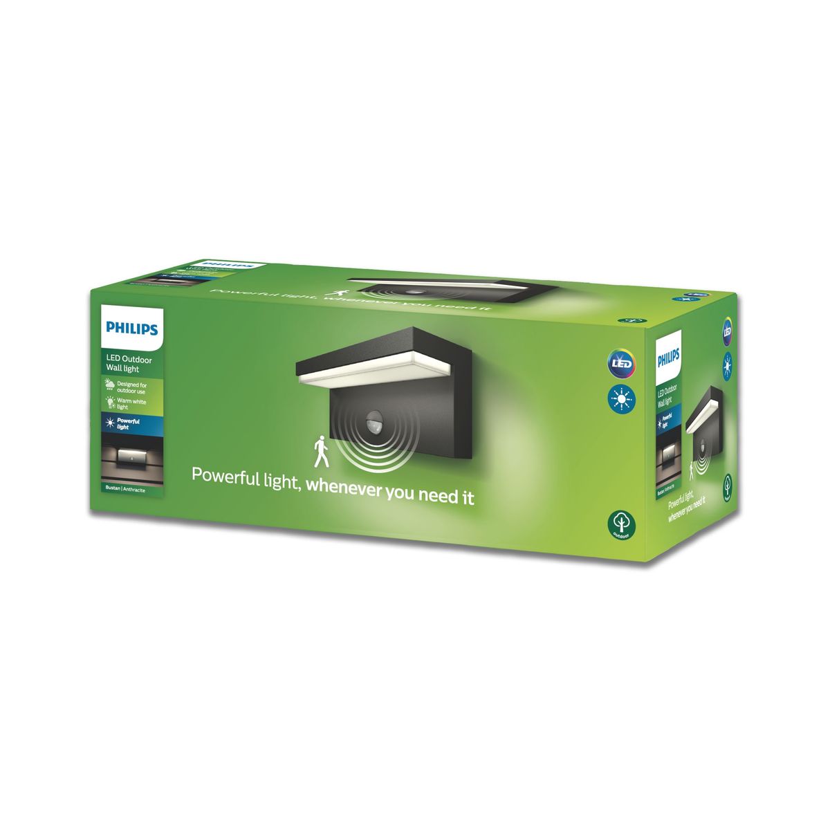 Philips - Bustan IR Wandleuchte anthrazit 2x4,5