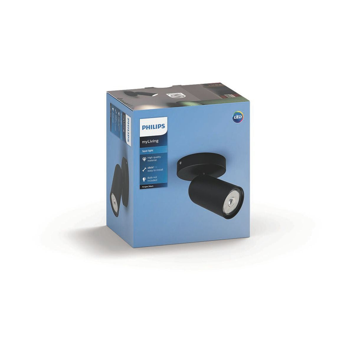 Philips - PONGEE Einzelspot schwarz 1xNW 230V