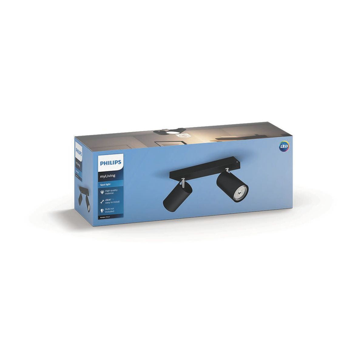 Philips - KOSIPO bar/tube black 2xNW 230V