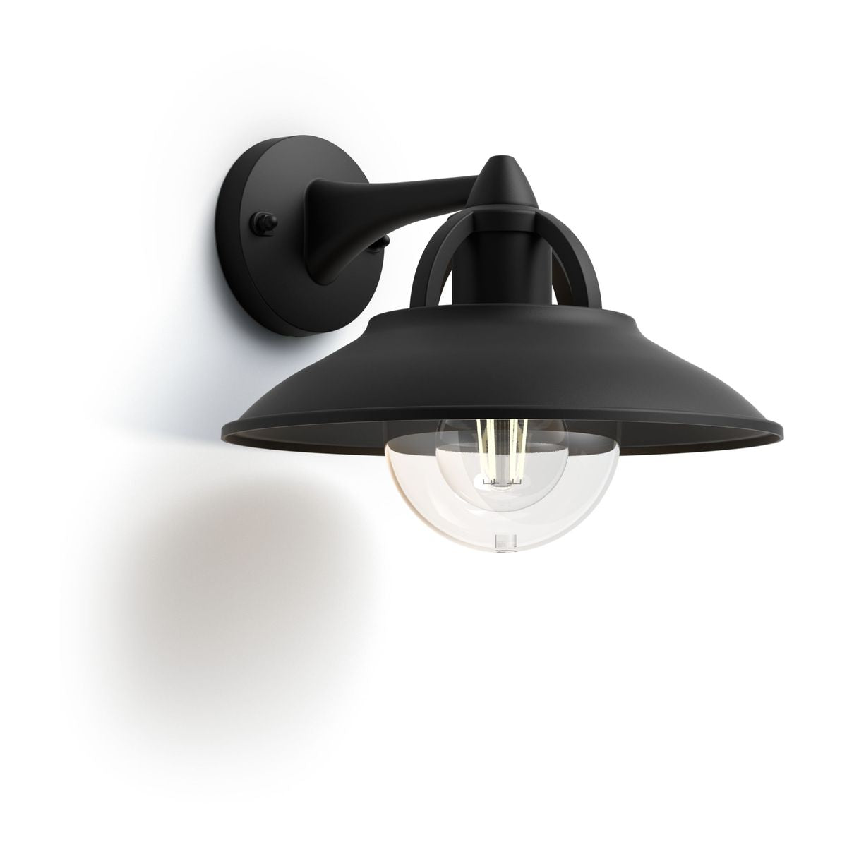 Philips - Cormorant wall lantern black 1x42W 230V