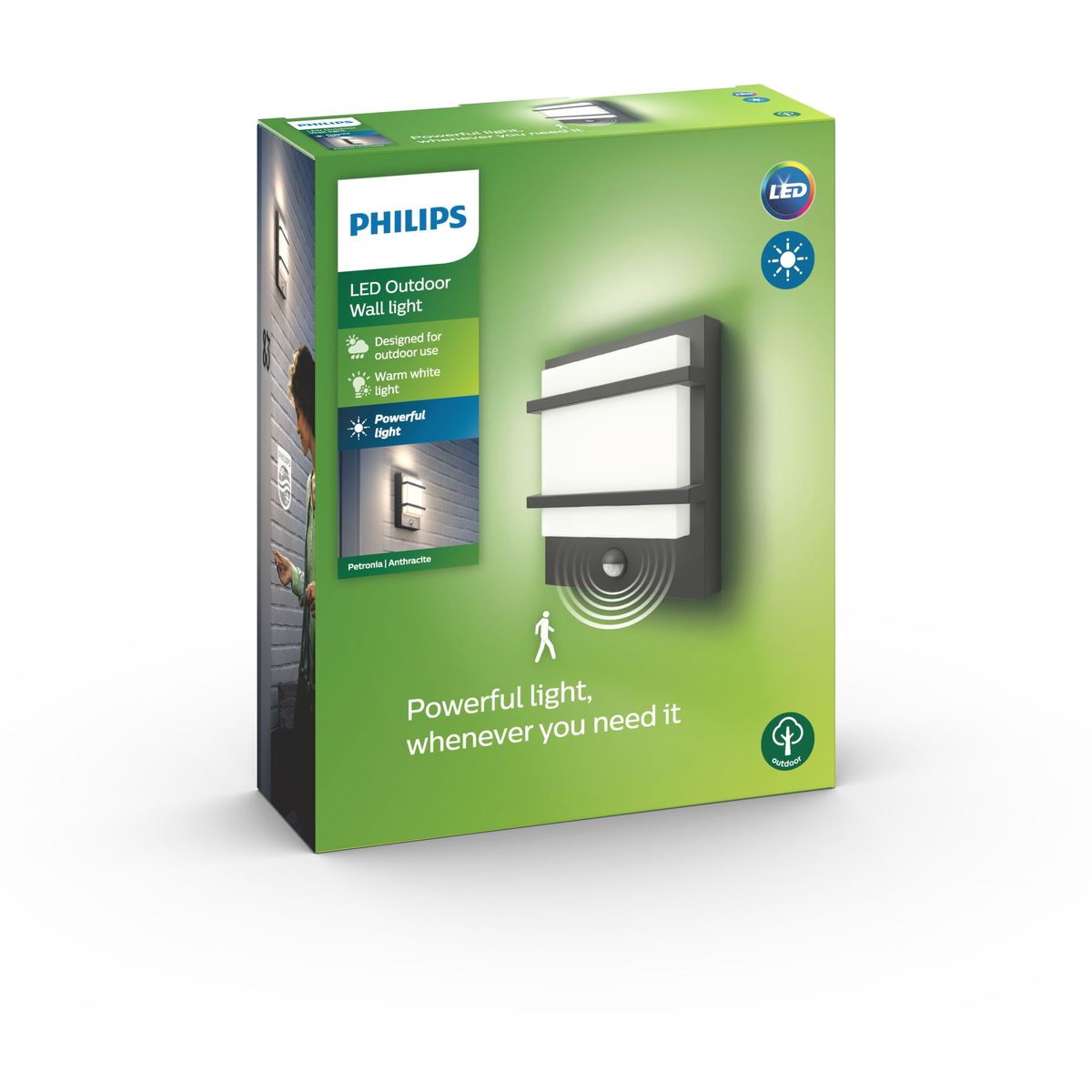 Philips - Petronia IR Wandleuchte anthrazit 1x12