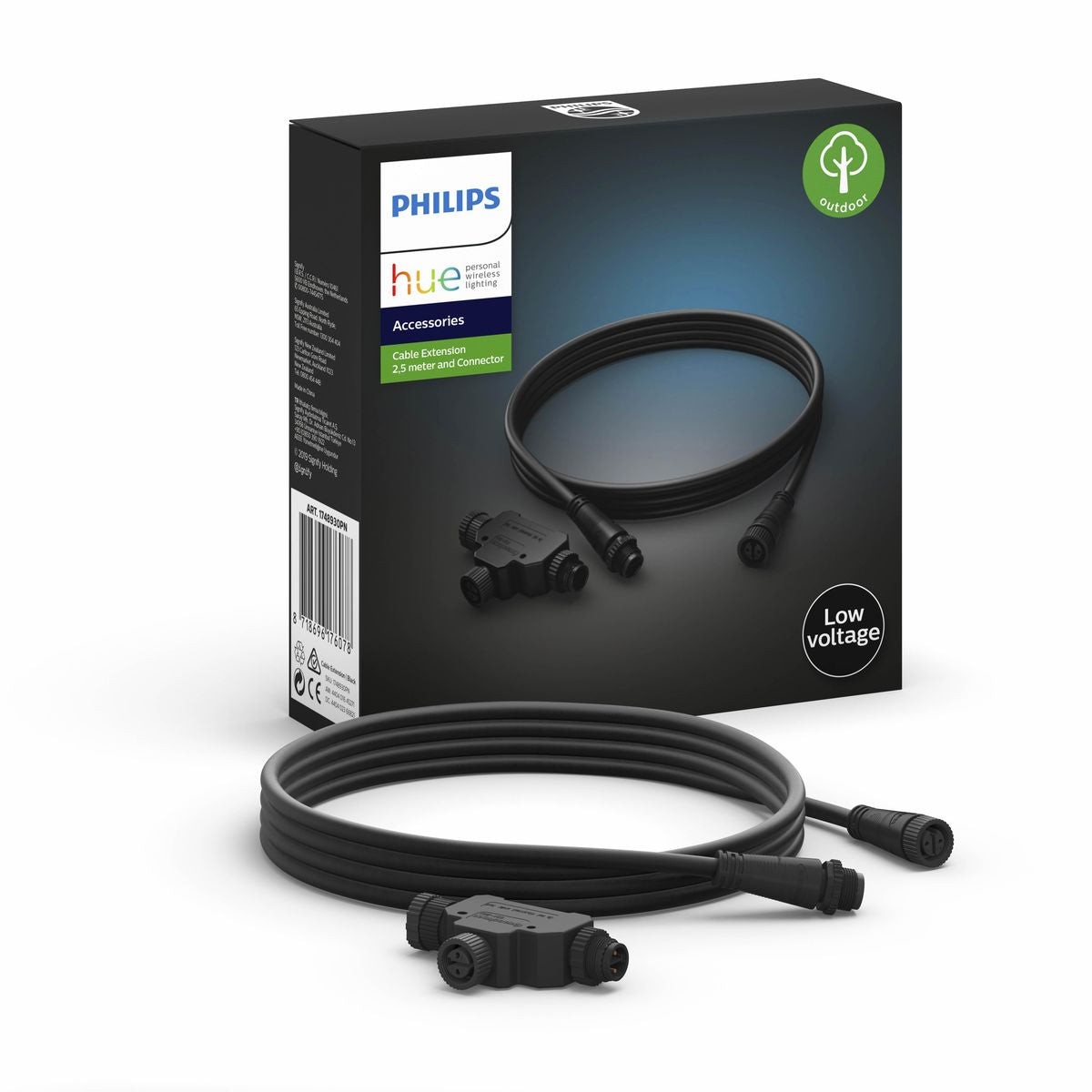 Philips - LV-Kabel Hue 2,5M + T-Stück EU schwarz