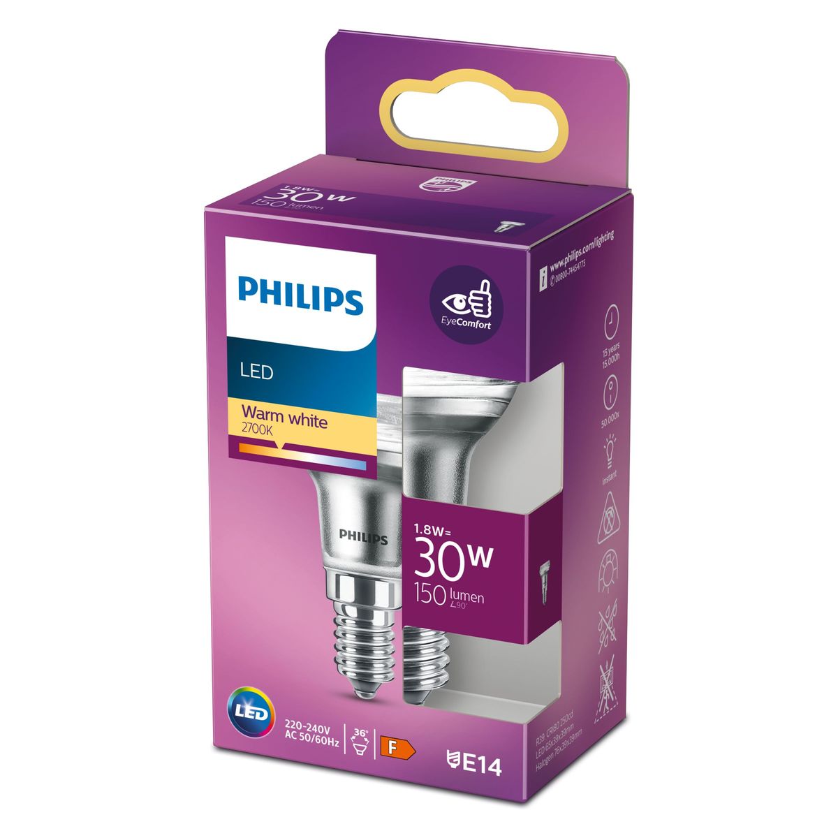 Philips - LED CLA 30W R39 E14 WW 36D RF ND SRT4