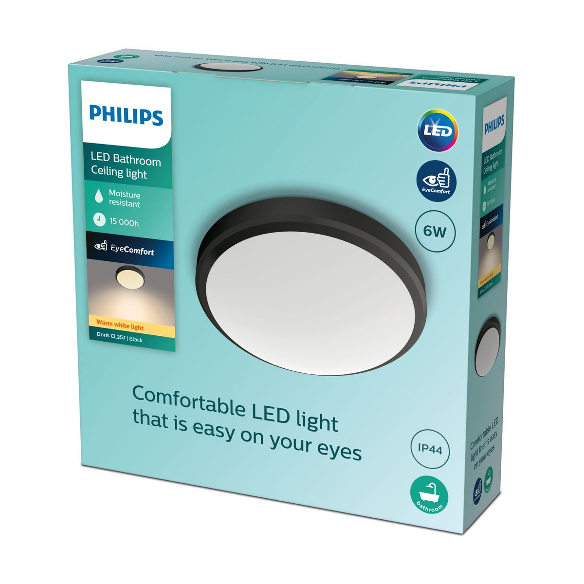 Philips - DORIS CL257 EC RD 6W 27K B HV IP44 06