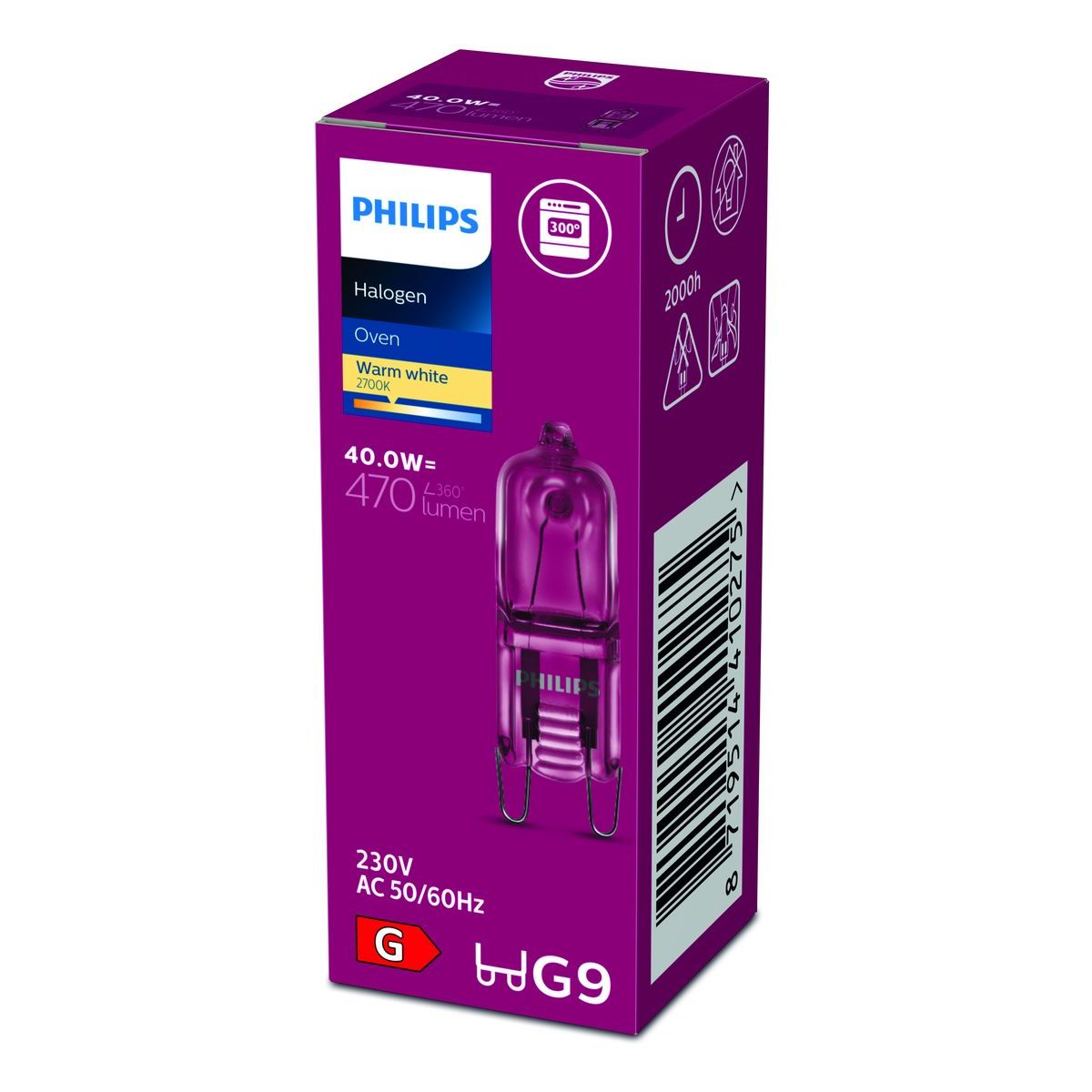 Philips - Caps OV 40.0W G9 230V 1CT/20