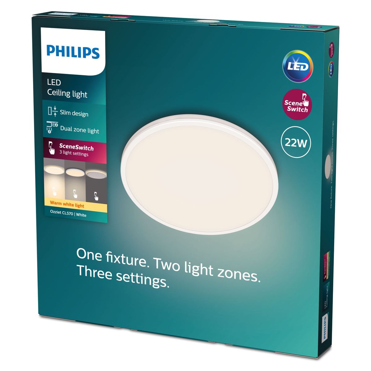 Philips - Ozziet CL570 SS RD 22W 27K W HV 06