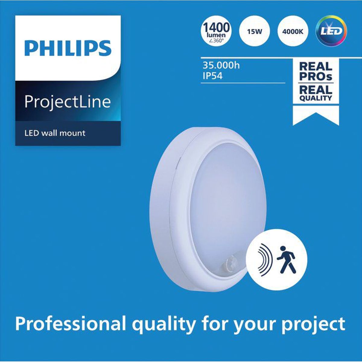 Philips - Projectline Wallmount rund 1400 4000K Sen