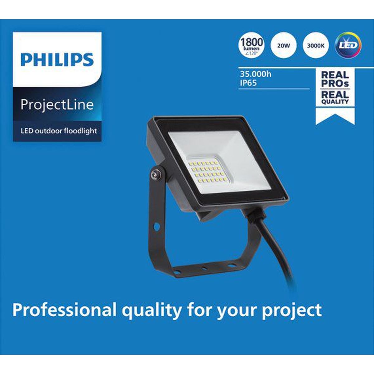 Philips - Projectline Flutlicht 20W 3000K