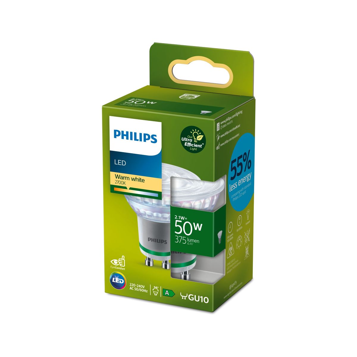 Philips - LEDClassic 50W GU10 WW 36D ND UE SRT4