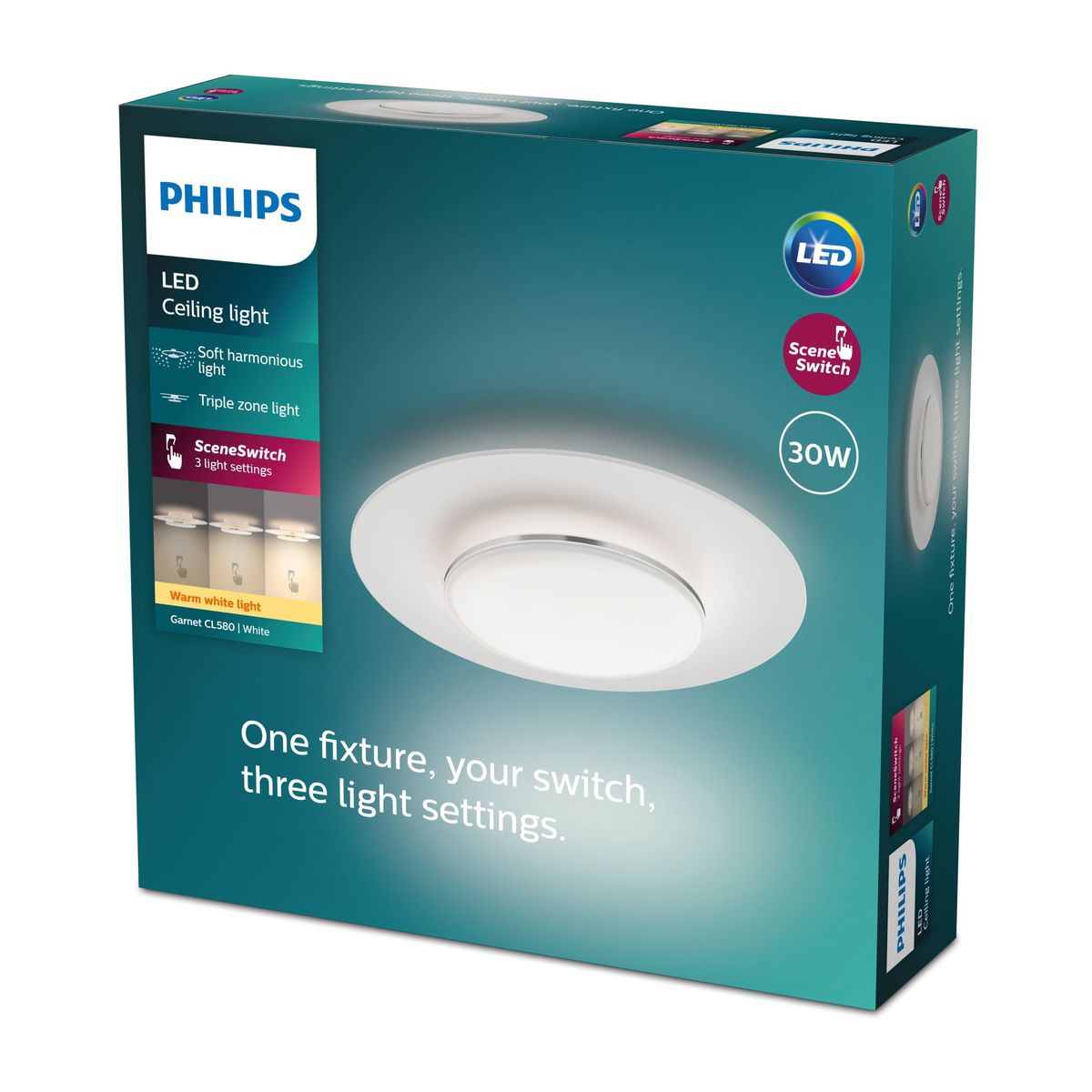 Philips - Garnet CL580 SS 30W 27K W HV IP20 06