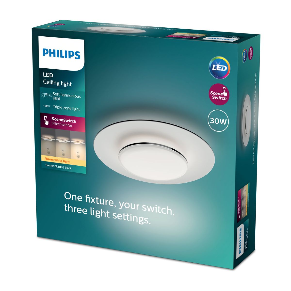 Philips - Garnet CL580 SS 30W 27K B HV IP20 06