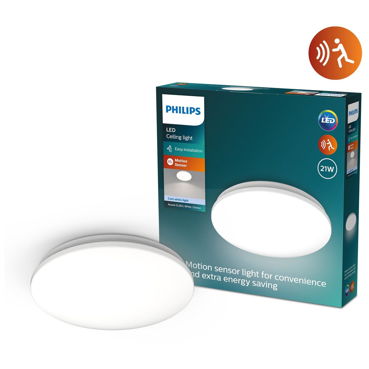 Philips - Acuna CL253 RD 21W 40K W HV Sensor
