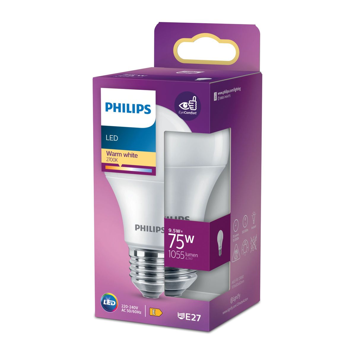 Philips - LED 75W A60 E27 WW FR ND 1SRT4