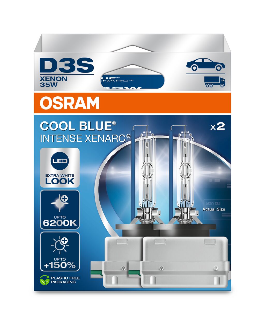 OSRAM XENARC COOL BLUE INTENSE - D3S HID-Scheinwerferlampe - 2er-Pack
