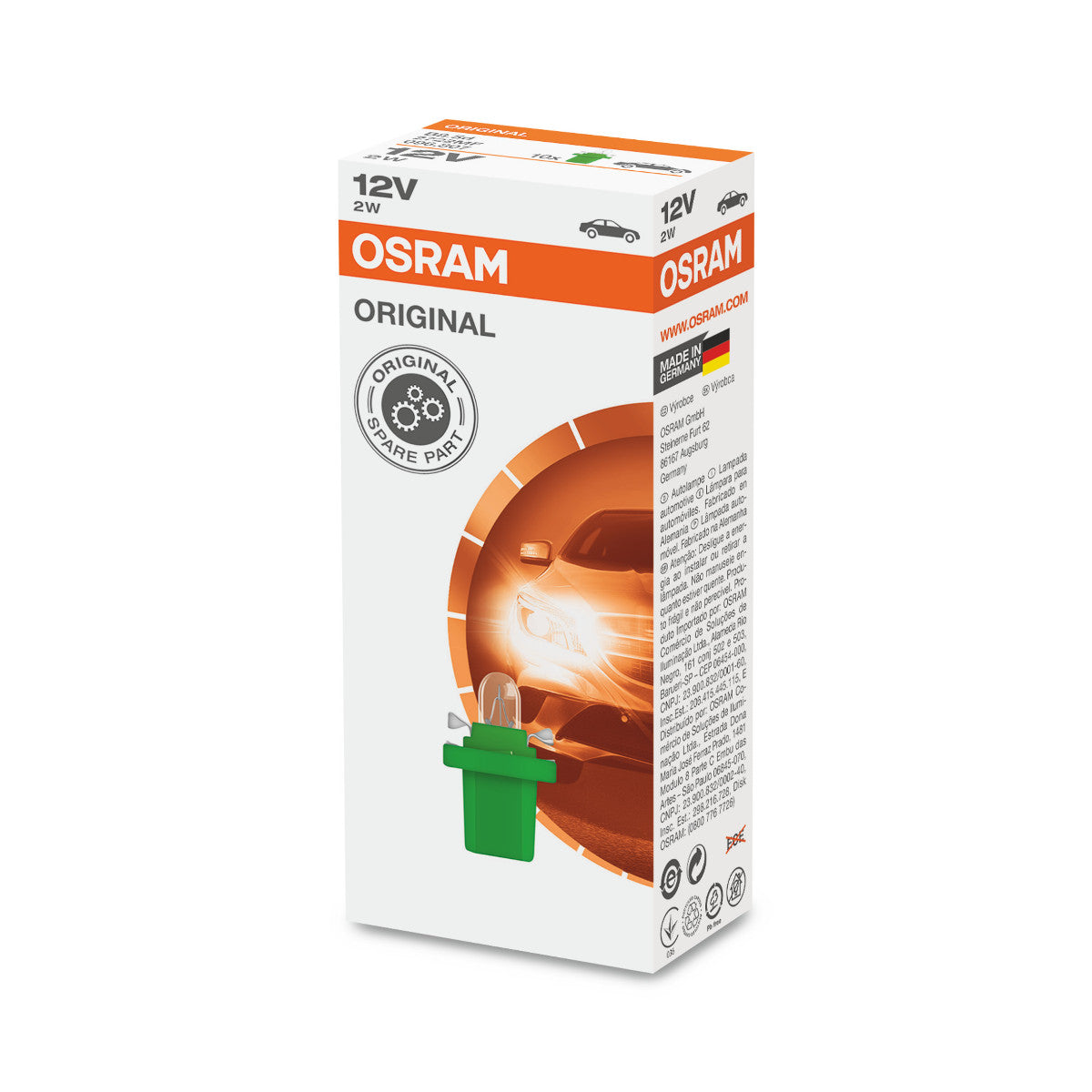 OSRAM ORIGINAL - KUNSTSTOFF-MF-BASIS - 2W - B8,5d - Extra-Glühbirne