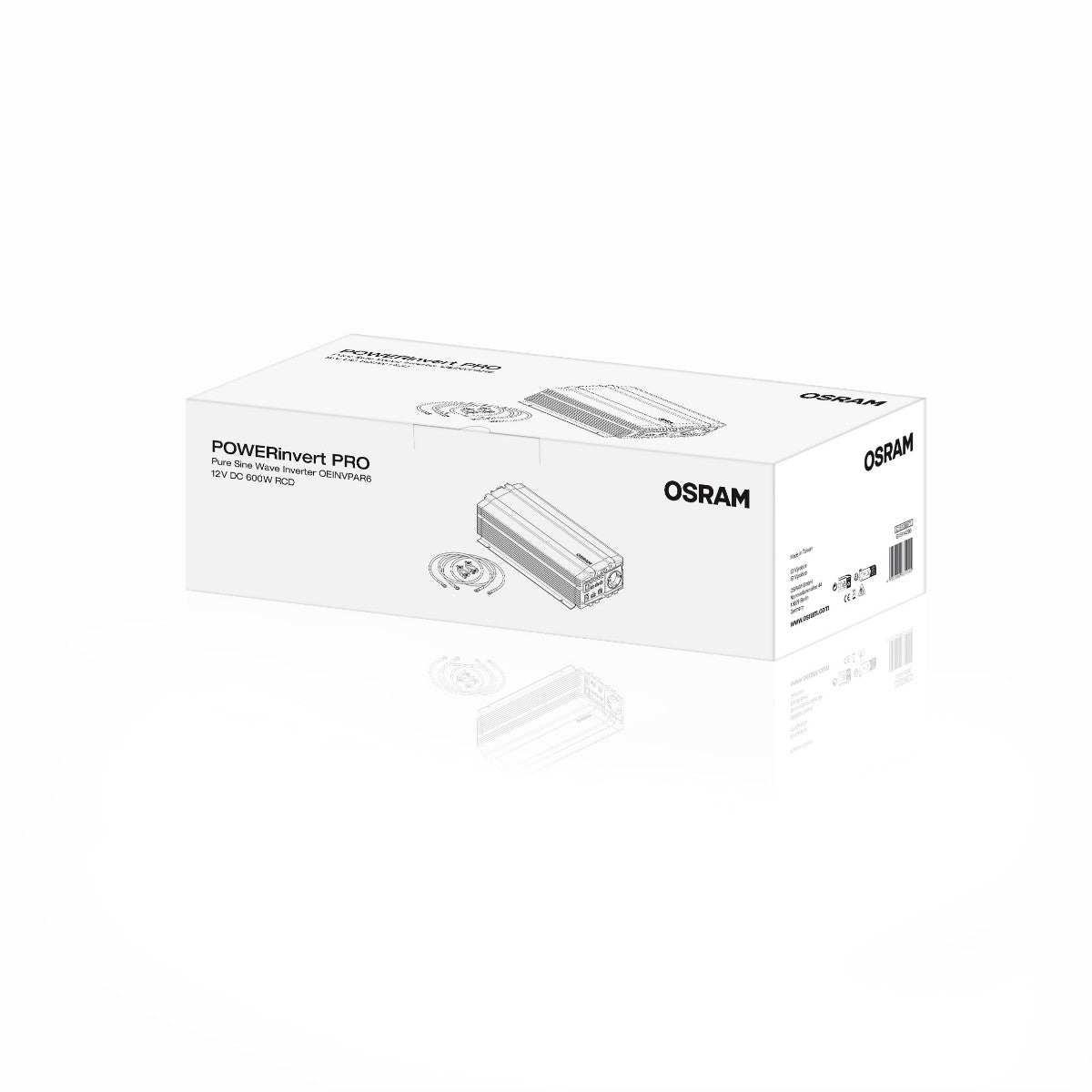 OSRAM Reiner Sinus-Wechselrichter 12 V DC 600 W RCD