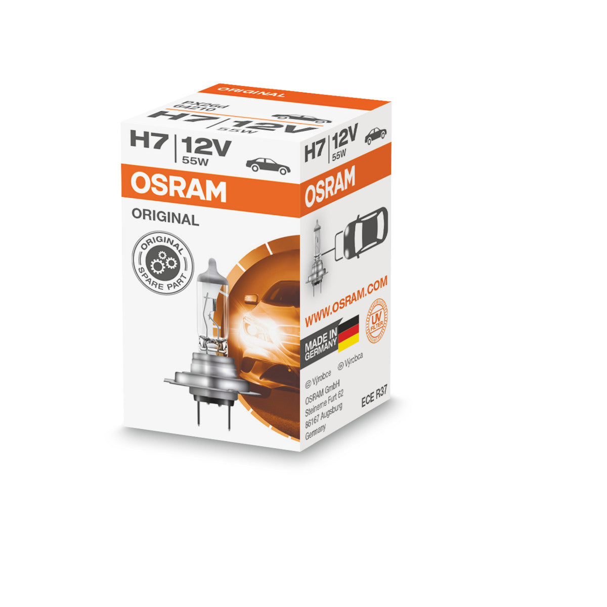 OSRAM ORIGINAL LINE - H7 - 12 V - 55 W - Halogen-Scheinwerferlampe - Faltschachtel