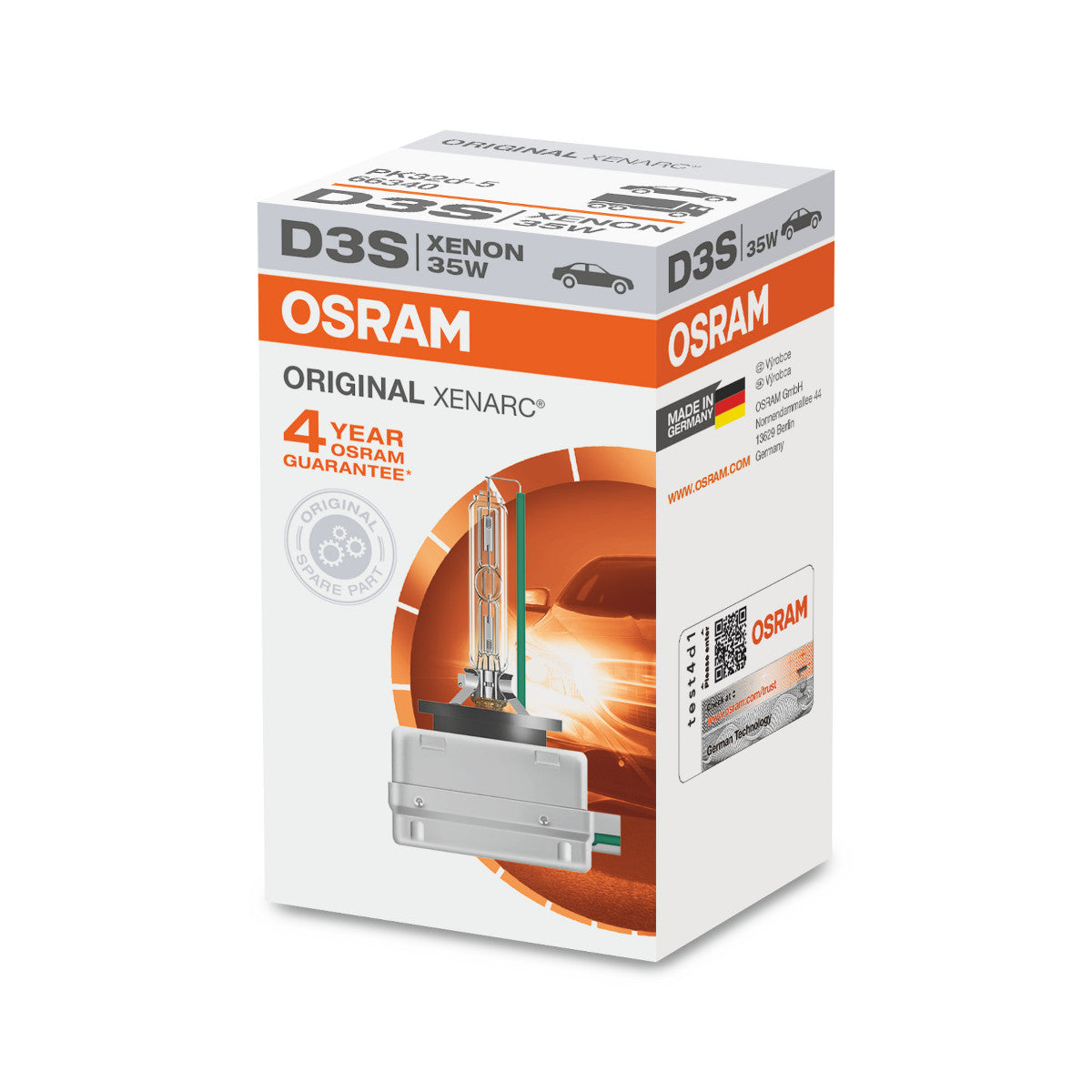 OSRAM XENARC ORIGINAL – D3S HID-Scheinwerferlampe – Faltschachtel