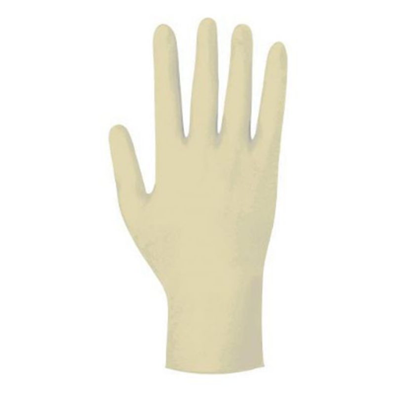 Puderfreie Einweg-Latexhandschuhe Weiß S - 5 Paar