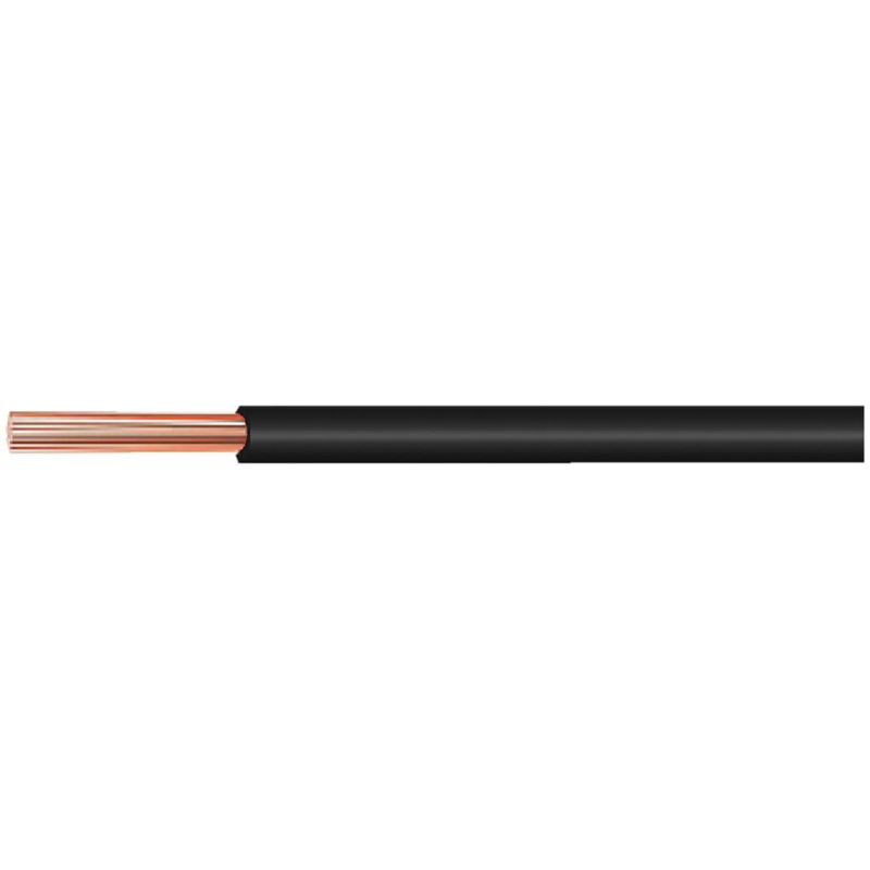 Blanker Leiter PVC 1 mm2 Blankes Kupfer Schwarz pro Meter