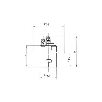 Lampensockel BA15s Metall