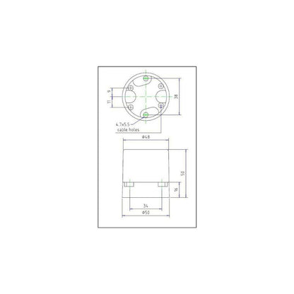 Lampensockel E27 50mm Keramik Weiß