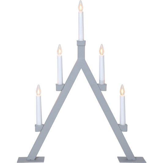 Ljusstake Oliver Grå