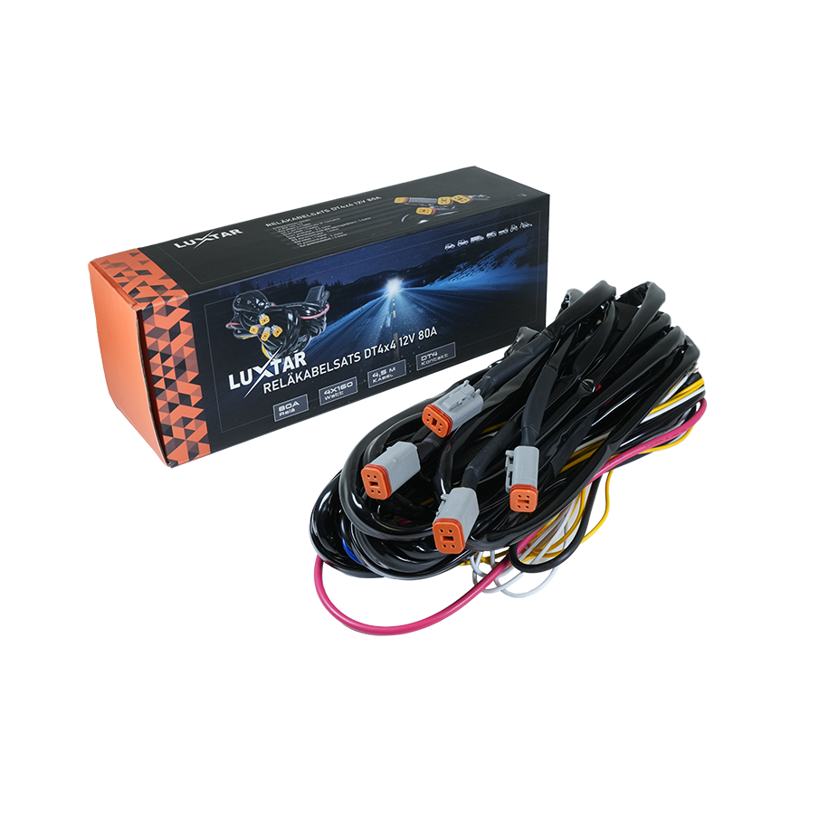 Luxtar Relaiskabelsatz DT-4 X4 12V 80A Relais