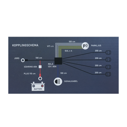 Luxtar Relaiskabelsatz DT-4 X4 12V 80A Relais