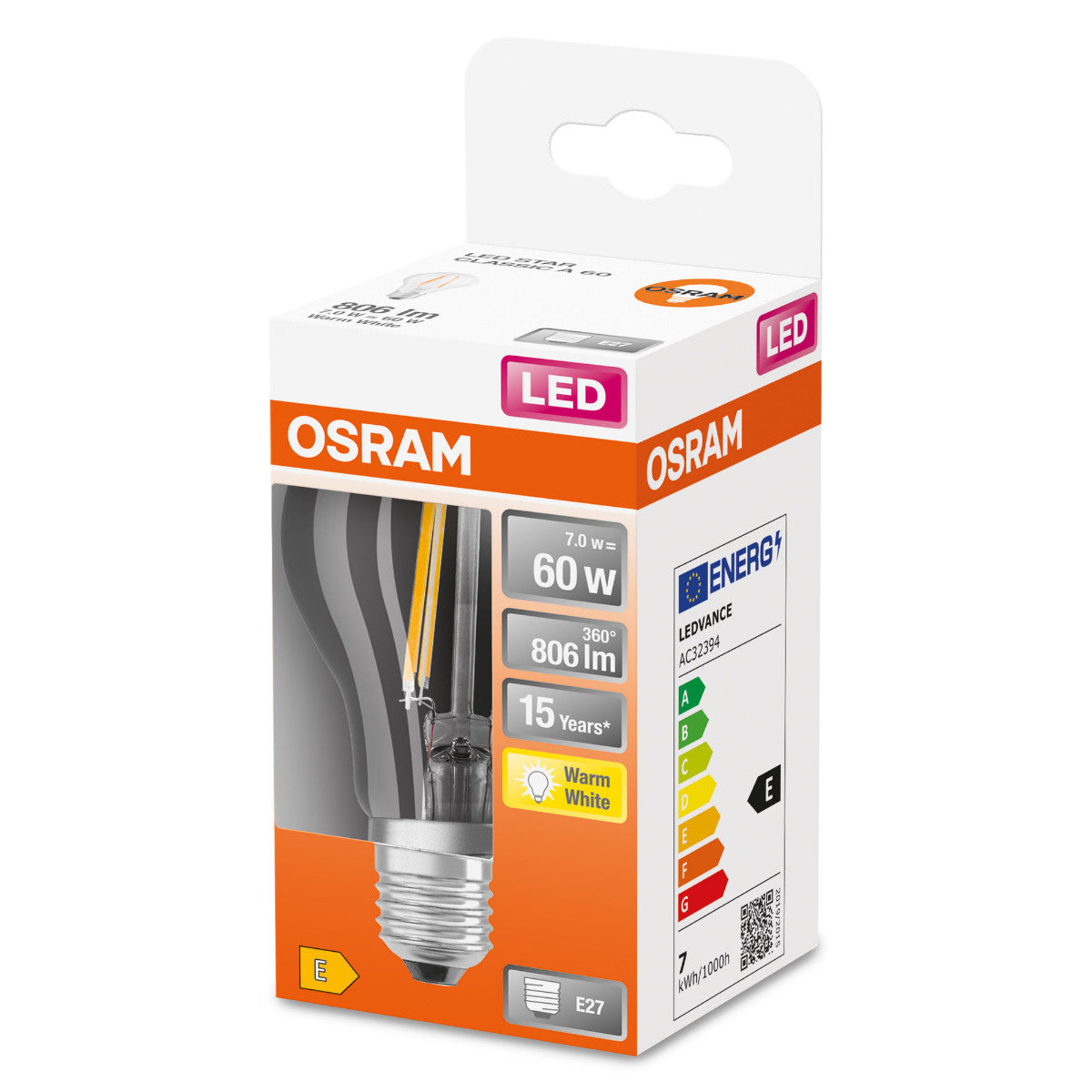 OSRAM LED-LAMPA RUND KLAR (60) BOX