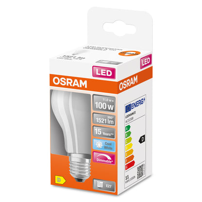 OSRAM LED-LAMPA RUND MATT (100) E27 DIM KALLVIT