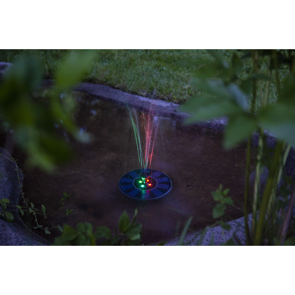 Star Trading - Solarbeleuchtung - Solar-Dekobrunnen - Schwarz - 10cm Lichtfarbe RGB (Rot-Grün-Blau)