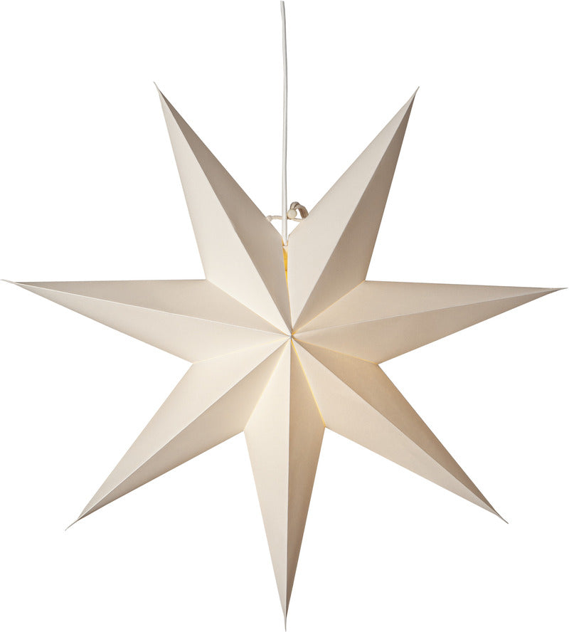 Star Trading - Weihnachtsstern - Papierstern schlicht - weiß - 45cm