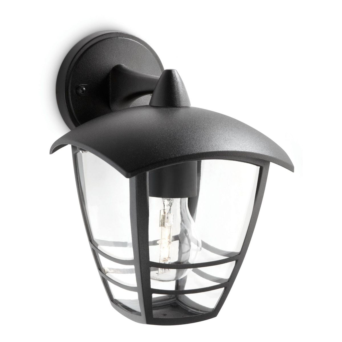 Philips - Creek Wandleuchte schwarz 1x60W 230V down