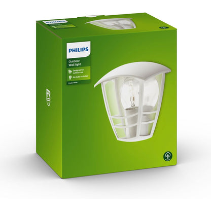 Philips - Creek Wandlaterne weiß 1x60W 230V Sockel