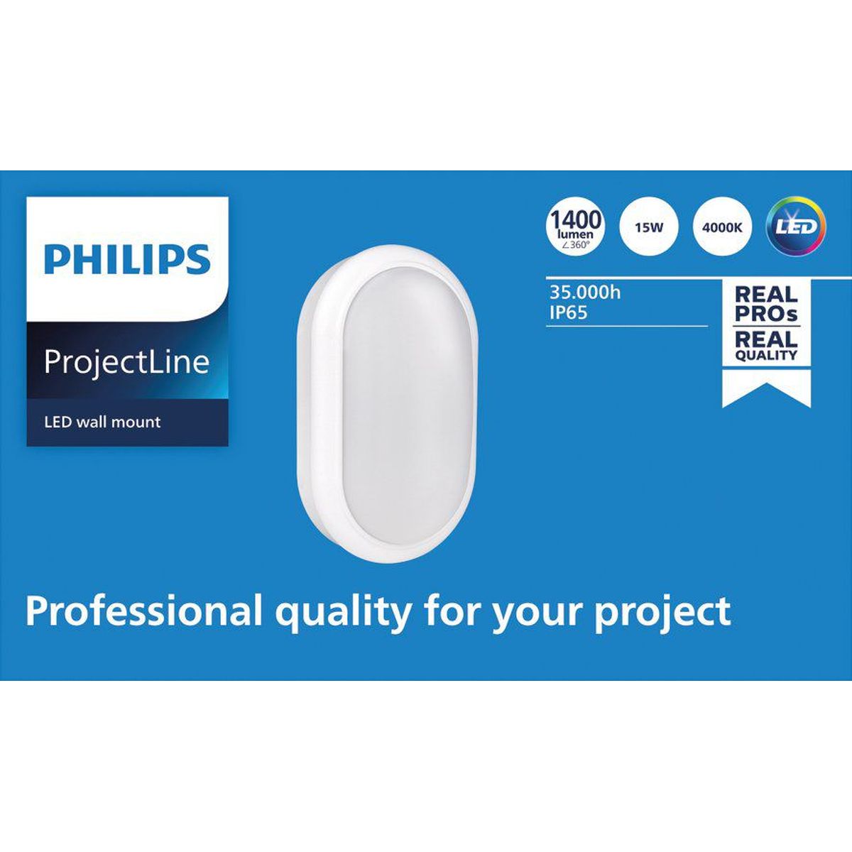 Philips - Projectline Wandleuchte oval 1400lm 4000K