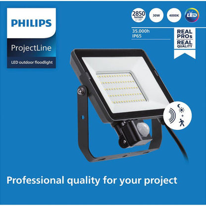 Philips - Projectline Flutlicht 30W 4000K Sensor