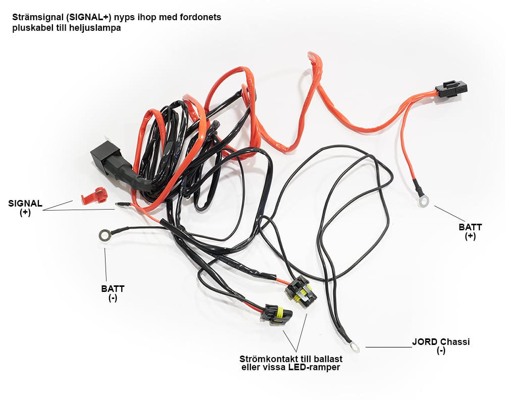 Relaiskabelsatz 3 Stück Extra leicht 12V|9006