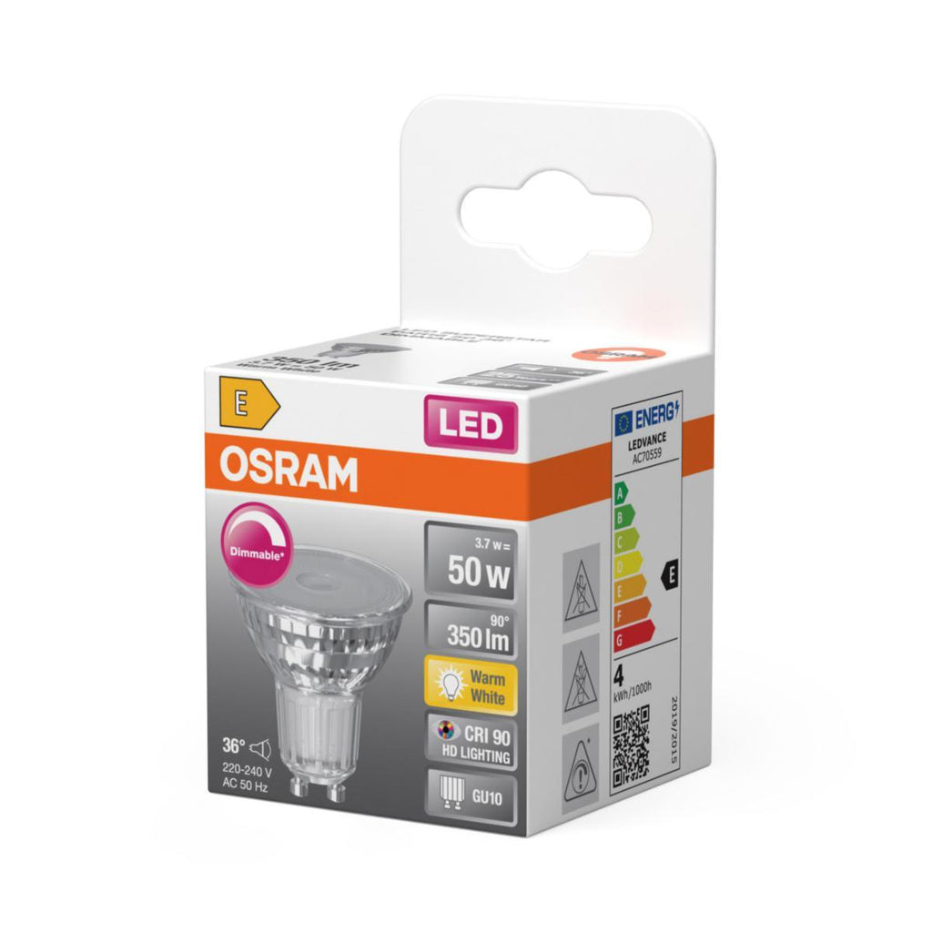 OSRAM LED-LAMPE SUPERSTAR DIM 36° PAR16 350LM 3,7W 927 GU10