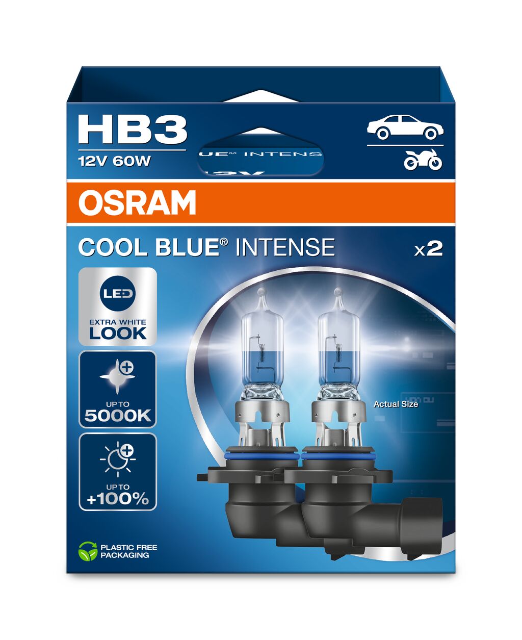 OSRAM – HB3 Halogen-Scheinwerferlampe – 2er-Pack