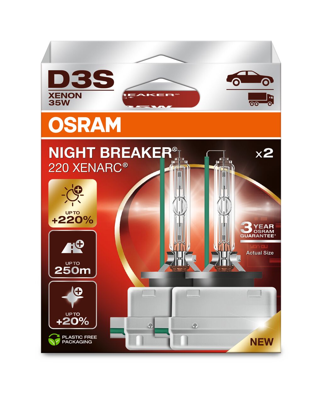 OSRAM XENARC NIGHT BREAKER LASER (NÄCHSTE GEN) – D3S – 2ER-PACK
