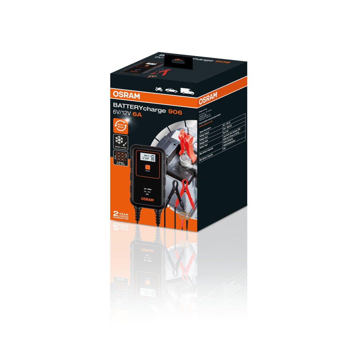 OSRAM BATTERY Charge - 906 Intelligentes Batterieladegerät